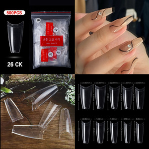 500 autocollants pour ongles français à couverture complète ou partielle, faits à la main, fournitures d'art des ongles pour manucure - Product Image 1