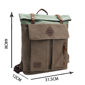 Randonnée en plein air Camping Mode Toile Sac à dos Mochila Ordinateur portable Homme Nylon Doublure Sac à dos Personnalisé - Product Image 4