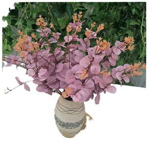 Ramillete de hojas artificiales, plantas verdes de simulación, adornos de flores de seda hechos a mano para decoración de bodas, decoración del hogar, accesorios para fotografía - Product Image 4