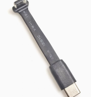 Câble USB 2.0 Type C vers Type C ultra-court, mâle coudé vers mâle droit, 5 fils, pour batterie externe et appareil photo