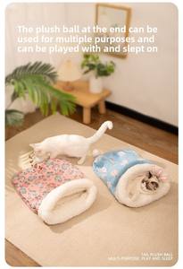 Kedi yatağı-derin uyku alanı ve kapaklı yarı kapalı kış yalıtım kedi uyku tulumu. - Product Image 5