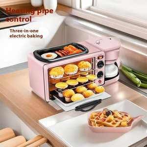 Four électrique multifonctionnel 3 en 1 pour le <span class=keywords><strong>petit</strong></span> déjeuner à la maison comprenant <span class=keywords><strong>un</strong></span> <span class=keywords><strong>petit</strong></span> grille-pain et une poêle à frire pour l'hôtel Sandwiches Cadeaux - Product Image 3