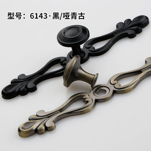 Chinese Style Antique Bronze Cabinet Handle 6143 Zinc Alloy Bar Shape Furniture Hardware Drawer Wardrobe Door Pull - Product Image 4