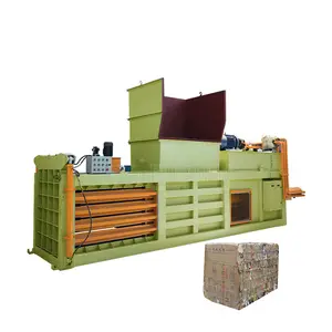 Hydraulic horizontal automatic cardboard baler grass cutting and baling machine waste carton packing machine suppliers