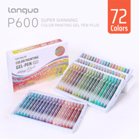 Set Pulpen Gel Model Kreatif 72 Warna, Pulpen Suntik Menarik 1.0mm, Hadiah untuk Pelajar, Alat Tulis Unik, Perlengkapan Klinik & Kantor, Berkilau