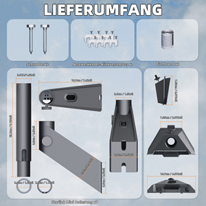 Support mural réglable Starlink Mini 360 en acier gris avec adaptateur de tuyau et <span class=keywords><strong>kit</strong></span> d'étanchéité étanche pour toit et avant-toit - Product Image 3