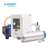 Kits de moteur de broche CNC haute vitesse G-Penny 1.5kw ER16 D65 110v/220v personnalisables et support de pompe à eau pour onduleur pour le fraisage