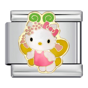 Bracelet modulaire italien en acier inoxydable avec breloques Hello Kitty, ensemble de bijoux DIY, cadeau pour femmes, hommes, unisexe, motif de dessin animé - Product Image 2