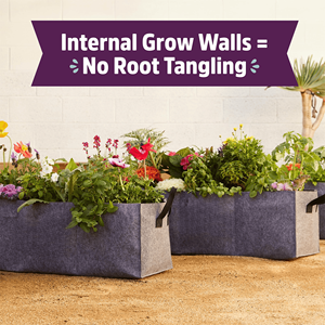 Bolsas de Cultivo de 15 Galones, Bolsas Rectangulares de 3 Compartimentos para Plantar <span class=keywords><strong>en</strong></span> Elevación, Macetas de Tela No Tejida Resistentes para Vegetales y Tomates - Product Image 3