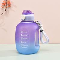 Bouteille d'eau sportive en plastique grande capacité 1 gallon, vente en gros de bouteilles d'eau 1 gallon, bouteille d'eau motivante 1 gallon