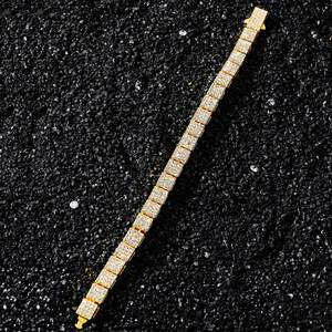 Pulsera de Cadena de Aleación con Diseño Geométrico Simple e Innovador, Estilo Hiphop, Pulseras para Hombre, Joyería de Moda al por Mayor - Product Image 4