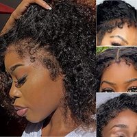 4C Edge délié 13X4 HD dentelle avant perruques cheveux humains avec des cheveux de bébé bouclés vague de corps sans colle frontale perruque pré plumée 180% densité