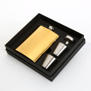 مخصص النقش بالليزر 6/7/8 أونصة الفولاذ المقاوم للصدأ الخمور ويسكي الكحول قارورة الورك أكواب النار مع قمع وصندوق هدية عدة - Product Image 5