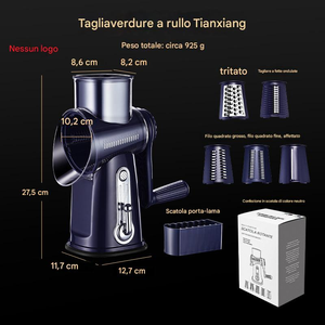 Manual Multifunction Food Vegetable Chopper Mandoline <strong>Slicer</strong> Stainless Steel <strong>Hand</strong> Rotary Cheese Grater <strong>Handle</strong> Shredder <strong>Hand</strong> Wash - Product Image 3