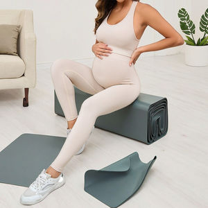 FLW Leggings de soutien-gorge sans coutures pour femmes, ensemble 2 pièces, ensemble de maternité, entraînement, yoga, tenue décontractée - Product Image 1