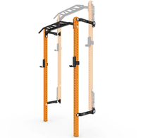 Rack de squat mural multifonctionnel commercial pliable pour la maison et la salle de sport avec barre de traction multi-positions