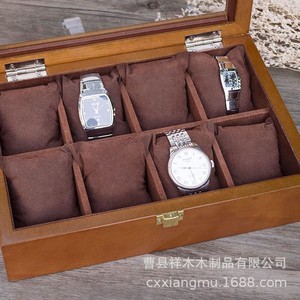 Wooden <b>Watch</b> Box Rectangle 28x19x8cm Multifunction Storage Display <b>Case</b> For <b>Watches</b> Jewelry Desktop Organizer Chinese Style - Product Image 4