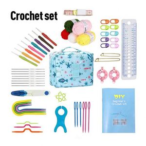 <b>Crochet</b> <b>Hook</b> Craft Kit Yarn Knitting Accessories DIY Beginner Learning Tools Soft Fabric Portable Colorful Eco-Friendly - Product Image 6