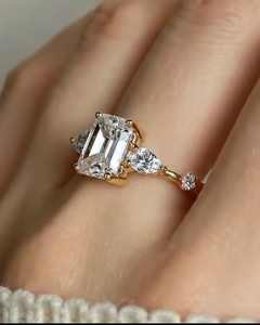 Anillos de Moda Personalizados para Mujer, Regalo de Aniversario, Anillo Abierto con Diamante de 14k y 18k, con Diamante Cultivado en Laboratorio, Joyería Fina de Marca - Product Image 4