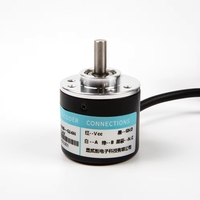 Encodeur Rotatif Photoélectrique Mécanique Incremental 600 Impulsions DC5-24V AB Biphasé PPR ND077 38mm Arbre 6x13