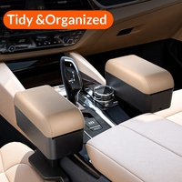 Anjuny Boîte de rangement universelle pour console centrale de voiture Boîte à oreiller pour accoudoir Support pour accoudoir de voiture Coussin organisateur
