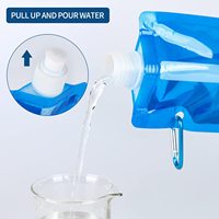 Sac à eau pliable ultraléger portable 700 ml, pochette pour bouteille d'eau, fournitures de sport de plein air, randonnée, course à pied, gourde souple