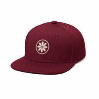 Casquettes Snapback en Twill de Coton Unisexe, Style Vintage Rétro Décontracté Minimaliste, avec Logo Brodé Plat et Sangle Arrière Réglable, Vente en Gros