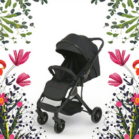 Poussette bébé pliable 3-en-1 avec poignée réglable en hauteur, cadre en acier inoxydable, capacité de charge de 20 kg, design portable pour 0-3 ans