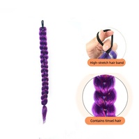 Extensions de queue de cheval en paillettes synthétiques Fujia, cosplay de mascarade, K Pop Demon Hunters, tresse inspirée de Rumi pour femmes et filles