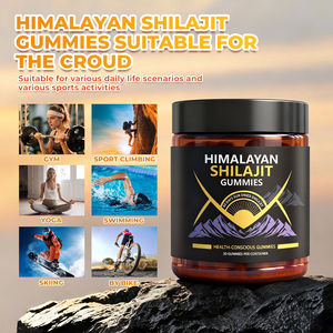 Gommose di Shilajit Biologico Premium, 30 Pezzi, Senza Zucchero, <span class=keywords><strong>Integratore</strong></span> Vegano, Supporta Digestione, Immunità e Salute Generale, OEM ODM - Product Image 3