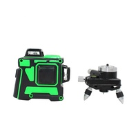 Niveau Laser Autonivelant 12 Lignes 3D Vert à Rotation Automatique avec Trépied