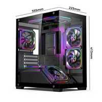 Caja de PC Pcooling con Pantalla LCD Grande, Mini ITX, MATX, Micro ATX, Caja de PC para Juegos con Pantalla LCD