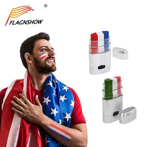 Bâtons de peinture professionnels personnalisés imperméables aux couleurs des drapeaux nationaux pour la décoration du visage, en polyester PVC, style Anime ROMANCE Rétro - Product Image 1