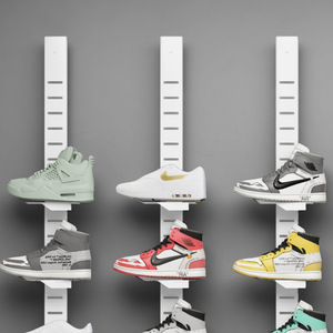 Moda Deportes Zapatos <span class=keywords><strong>Tienda</strong></span> Estantes de exhibición <span class=keywords><strong>Tienda</strong></span> Metal Montado en la pared Exhibición de zapatos - Product Image 1
