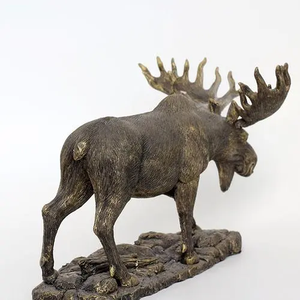 Tavolo in piedi scultura artigianale 17cm alto bronzo <span class=keywords><strong>alce</strong></span> a forma di interno statua decorativa per la vendita - Product Image 2