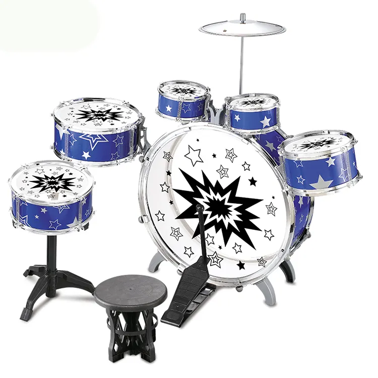 Sei jazz drum set giocattolo per bambini musicali rock roll drum set giocattolo