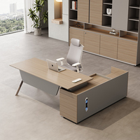Ensemble bureau et chaise d'ordinateur de direction en bois modulaire moderne avec panneau Design 2 Drawers5-Year de garantie