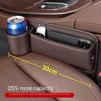 Organisateur de rangement pour l'espace entre les sièges de voiture, boîte de rangement multifonctionnelle universelle, porte-cartes, porte-clés, porte-gobelet, porte-téléphone, accessoires intérieurs de voiture