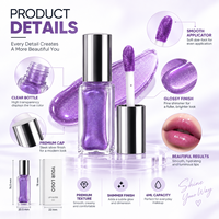 Gloss à lèvres effet miroir nacré RTS 6ml, haute brillance, hydratant, 38 couleurs, faible MOQ 2 pièces, vente en gros, logo personnalisé
