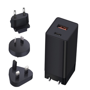Chargeur PD double port 65W, adaptateur pliable GaN avec ports Type-C pour les normes australiennes et britanniques - Product Image 1