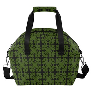 Sac isotherme personnalisé avec logo, motif Ulu vert hawaïen, pour pique-nique, école, bureau, stockage de nourriture chaude ou froide, sac à lunch isotherme pour adultes - Product Image 2