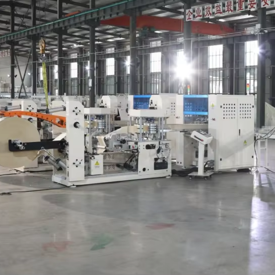 Full Automatic 1/4 Napkin Production Line Paper Product Making Machinery with Embossing Stacking & Auto Transfer Packing