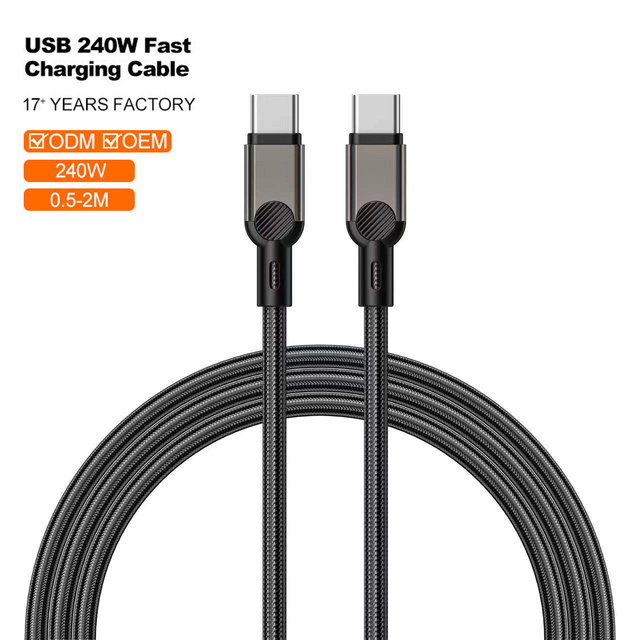 PD3.1 60W/240W USB C to Type C Fast Charger Cable 100W Super Charge USB-A Wire 1m 2m Data Cord for Mobile Phone Laptop