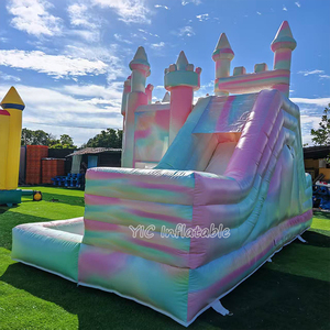 Casa de rebote blanca inflable para niños, gorila inflable de boda blanca, Castillo de salto combinado con tobogán y pozo de bolas - Product Image 3
