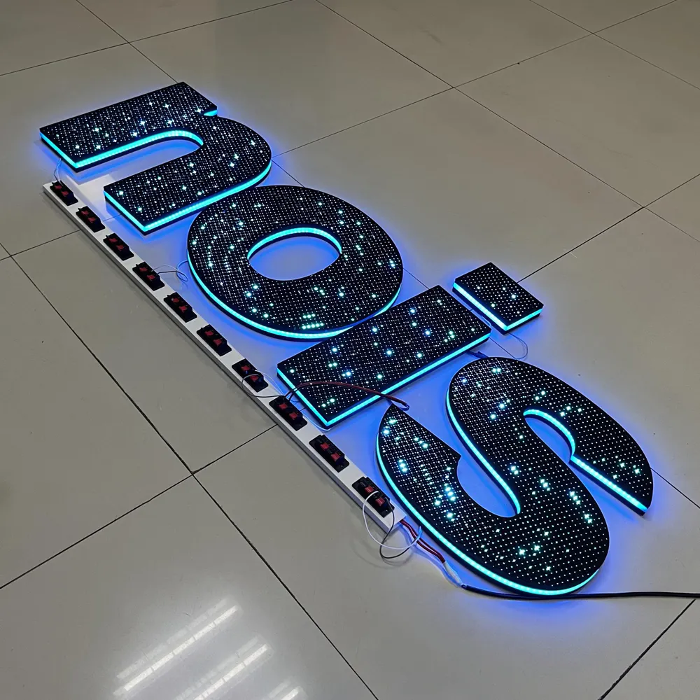Personalizzato esterno 3D Led lettera segno Enseigne Lumineuse luminoso lettera segnaletica Logo aziendale