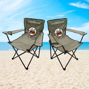 Chaise de plage pliable en acier de marque pour adultes - Légère, imperméable, durable, cadeau promotionnel avec couleurs personnalisées - Product Image 1