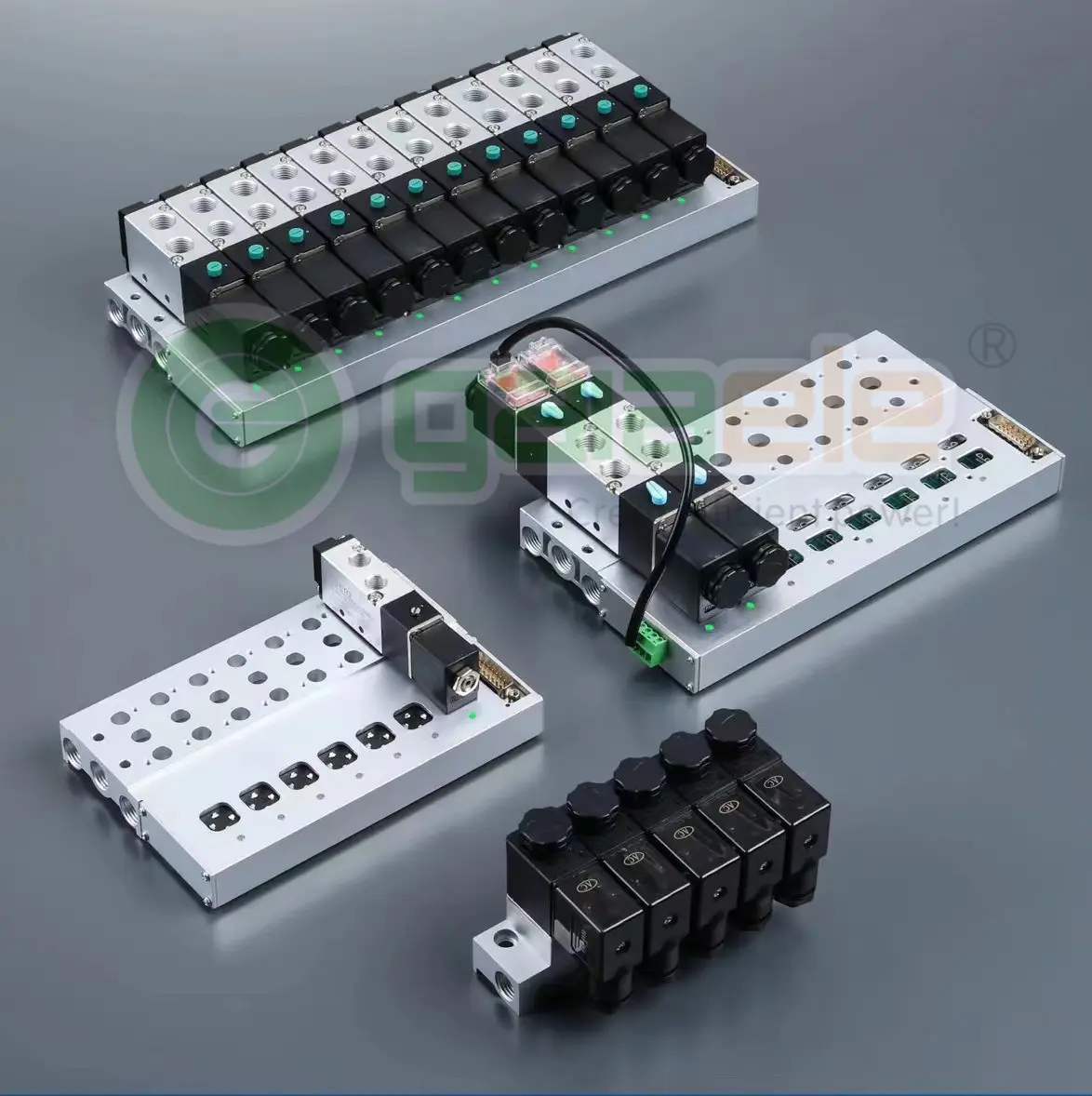 Solénoïde professionnel de haute qualité combiné Micro électrovanne Mini DC12V DC24V 3 voies 2 positions bloc de collecteur électrovanne