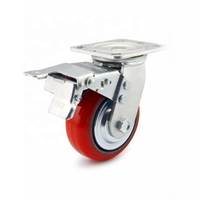 Roulettes de chariot à roulement lourd industriel TZBOT avec roulette de bande de roulement en polyuréthane PU TZ4060UC