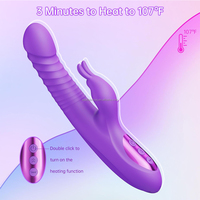Warme Heizung Hasen ohren Schub G-Punkt Vibrator Rotation Kaninchen Vibrator Sexspielzeug Dildo Vibrator Für Frauen