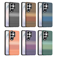 Coque de téléphone pour Samsung Galaxy S26 Ultra, chargement magnétique sans fil, effet givré, simili cuir, S25 Plus S24